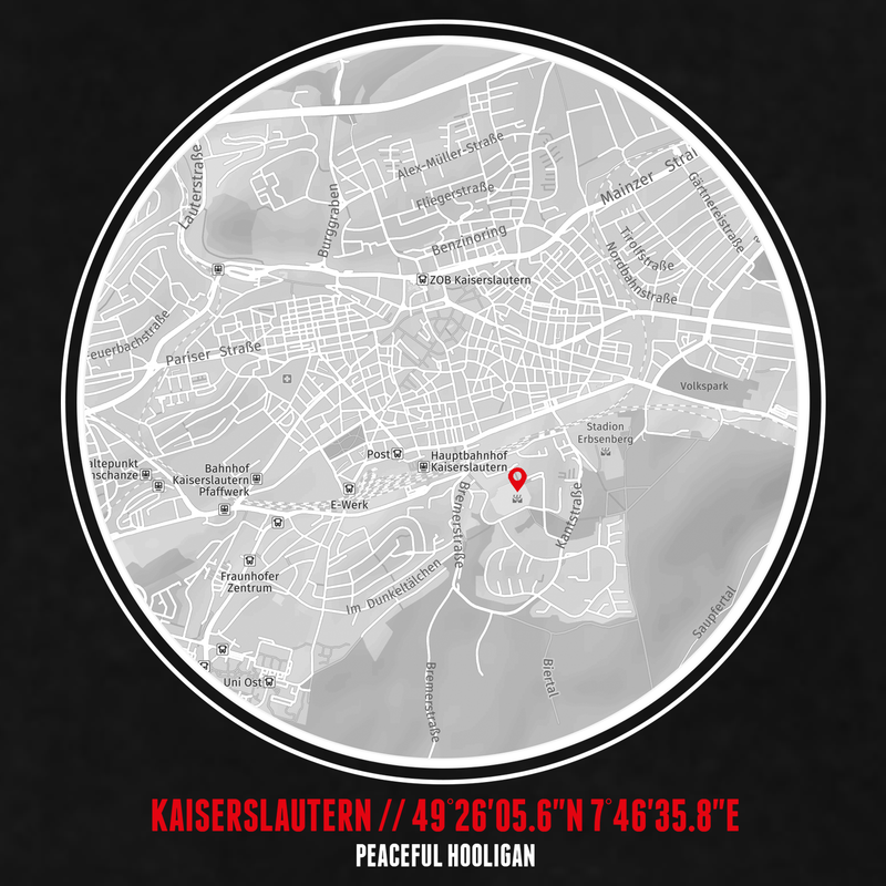 Kaiserslautern TShirt Black - Peaceful Hooligan 