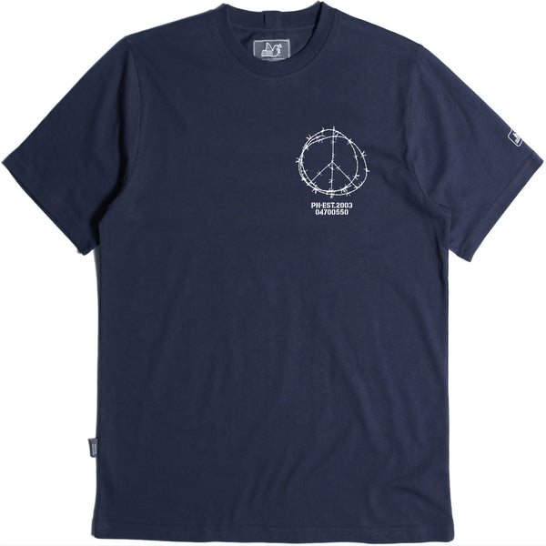 No Peace T-Shirt Navy - Peaceful Hooligan 