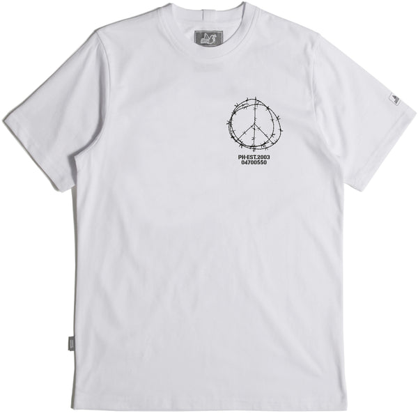No Peace T-Shirt White - Peaceful Hooligan 