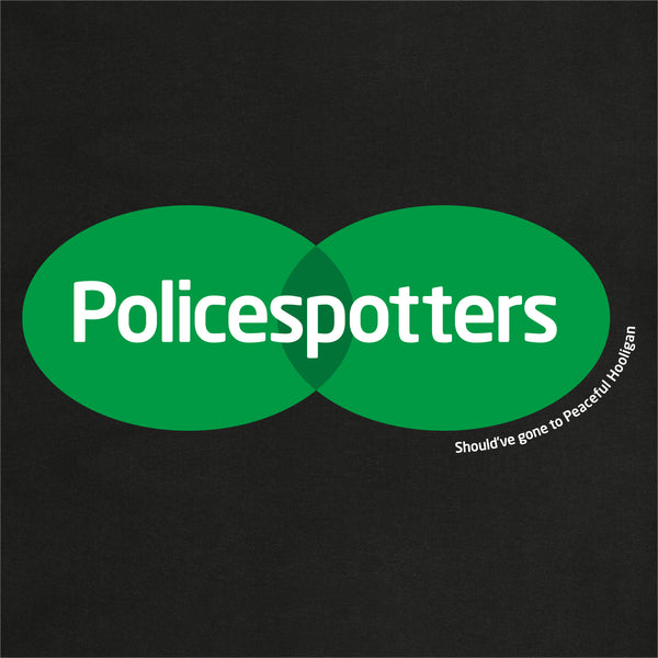 Police Spotters T-Shirt Black - Peaceful Hooligan 