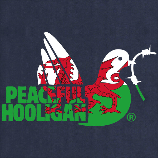 Wales Dove Hoodie Navy - Peaceful Hooligan 