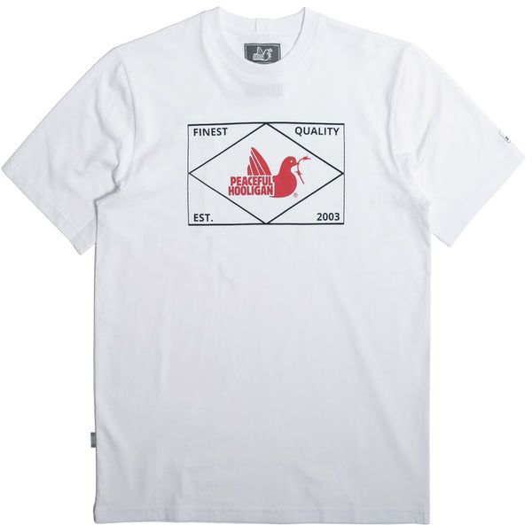 Match T-Shirt White - Peaceful Hooligan 