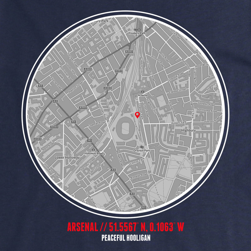 Arsenal Sweatshirt Navy - Peaceful Hooligan 