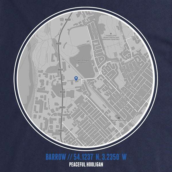 Barrow T-Shirt Print Artwork Navy - Peaceful Hooligan 