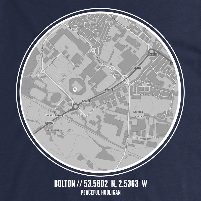 Bolton T-Shirt Print Artwork Navy