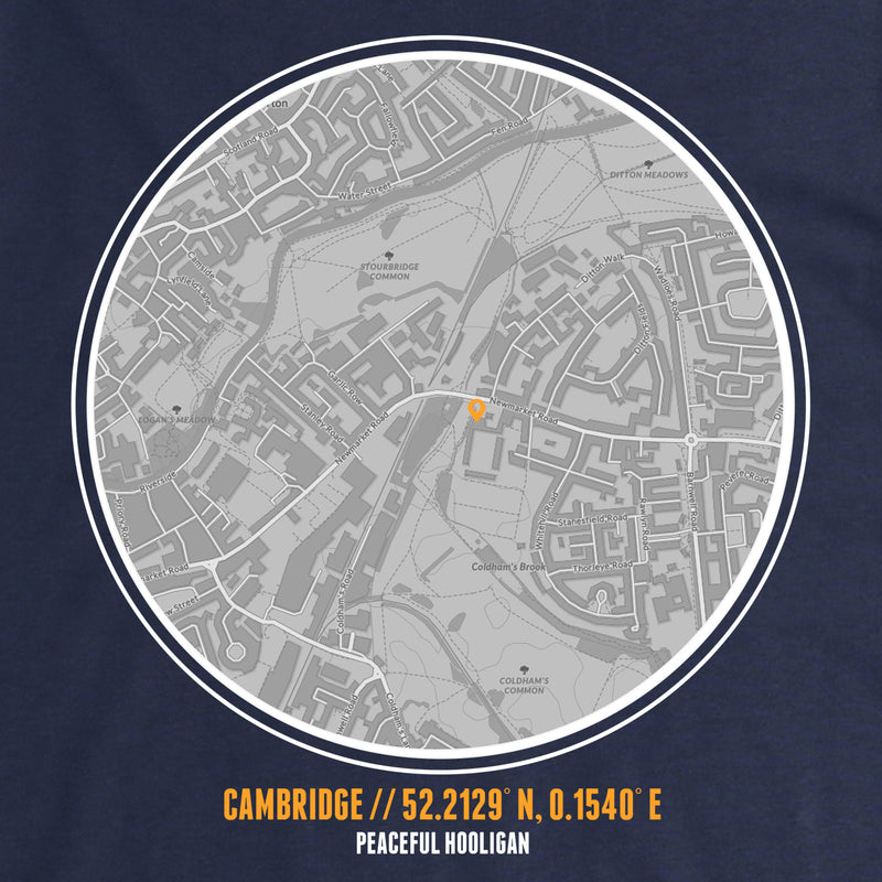 Cambridge T-Shirt Print Artwork Navy - Peaceful Hooligan 