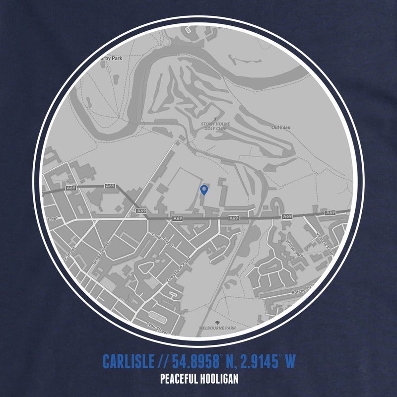 Carlisle T-Shirt Print Artwork Navy - Peaceful Hooligan 