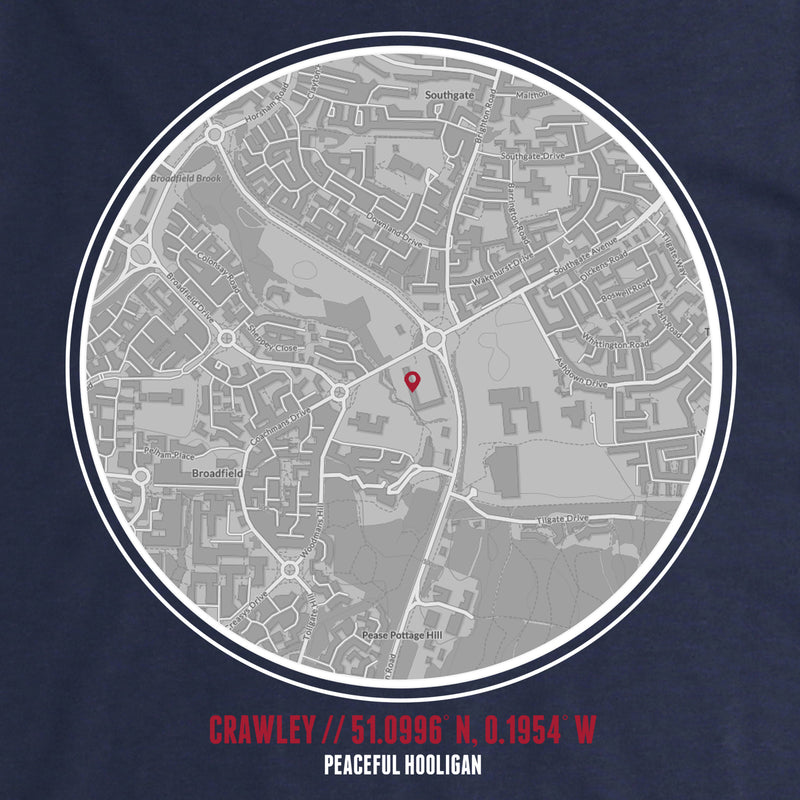 Crawley TShirt Navy - Peaceful Hooligan 