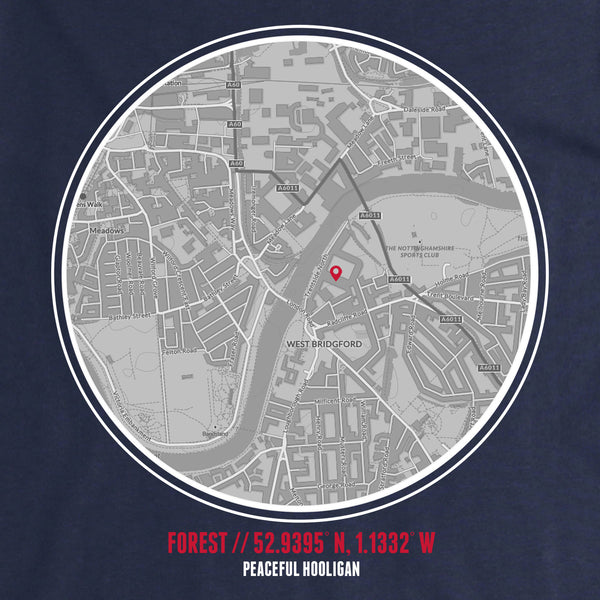 Forest T-Shirt Print Artwork Navy - Peaceful Hooligan 