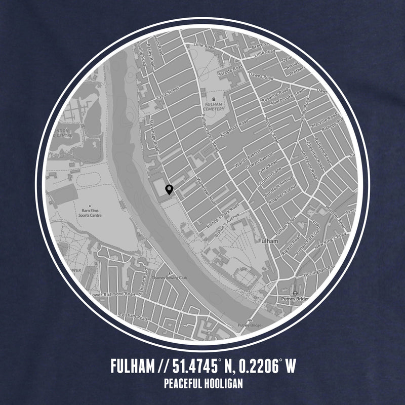 Fulham T-Shirt Print Artwork Navy