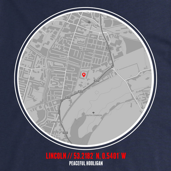 Lincoln T-Shirt Print Artwork Navy - Peaceful Hooligan 