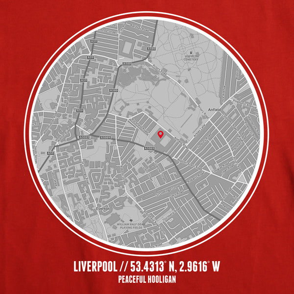Liverpool T-Shirt Print Artwork Bossa Nova - Peaceful Hooligan 