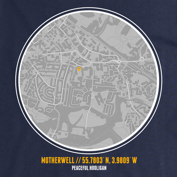 Motherwell Sweatshirt Print Artwork Navy - Peaceful Hooligan 