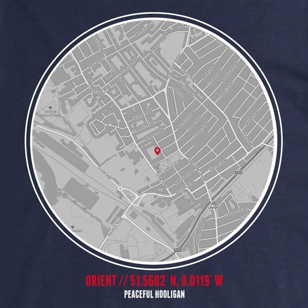 Orient T-Shirt Print Artwork Navy - Peaceful Hooligan 