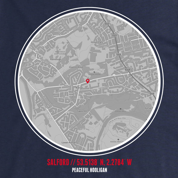 Salford T-Shirt Print Artwork Navy - Peaceful Hooligan 