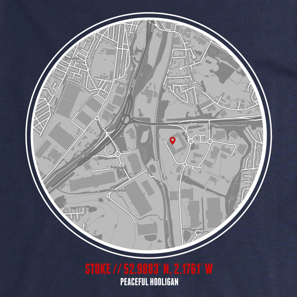 Stoke T-Shirt Print Artwork Navy - Peaceful Hooligan 