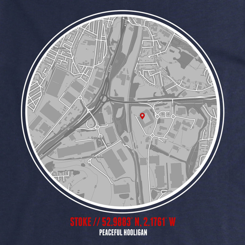 Stoke TShirt Navy - Peaceful Hooligan 