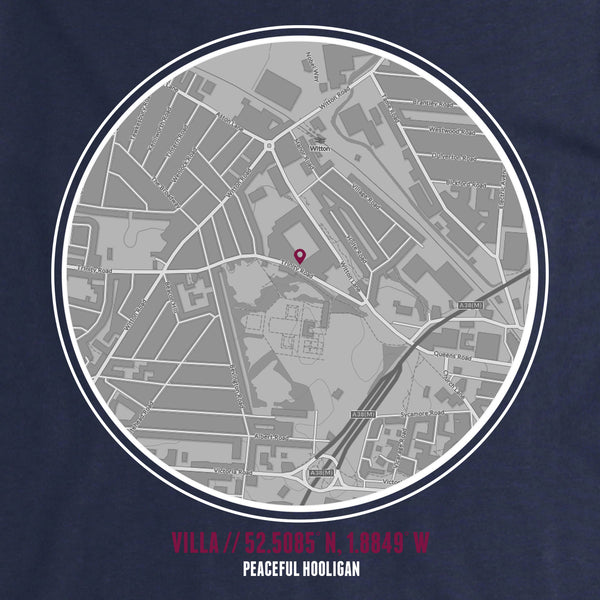 Villa T-Shirt Print Artwork Navy - Peaceful Hooligan 