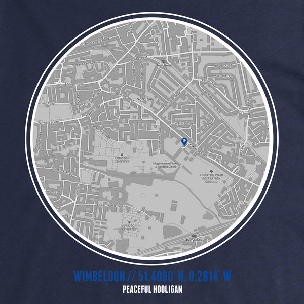 Wimbledon T-Shirt Print Artwork Navy - Peaceful Hooligan 
