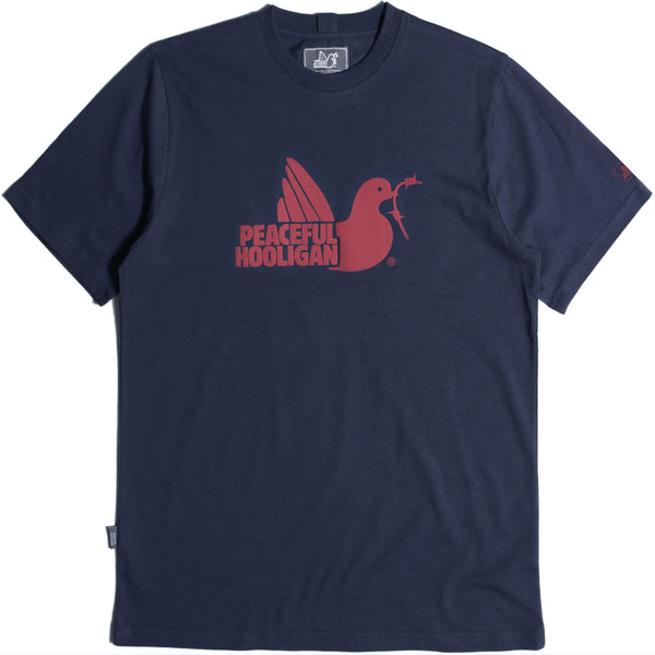 3D Dove T-Shirt Navy - Peaceful Hooligan 