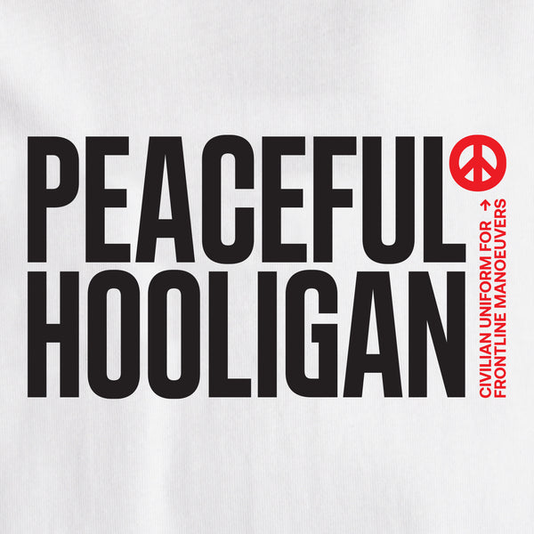 Statement T-Shirt White - Peaceful Hooligan 