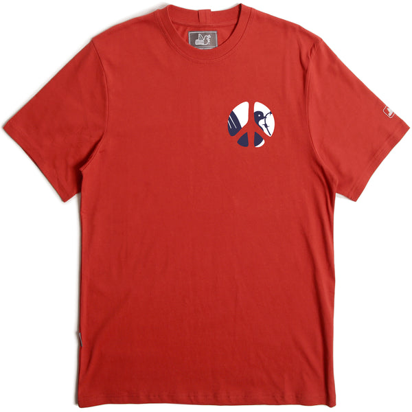 Groovy Dove T-Shirt Luscious Red - Peaceful Hooligan 