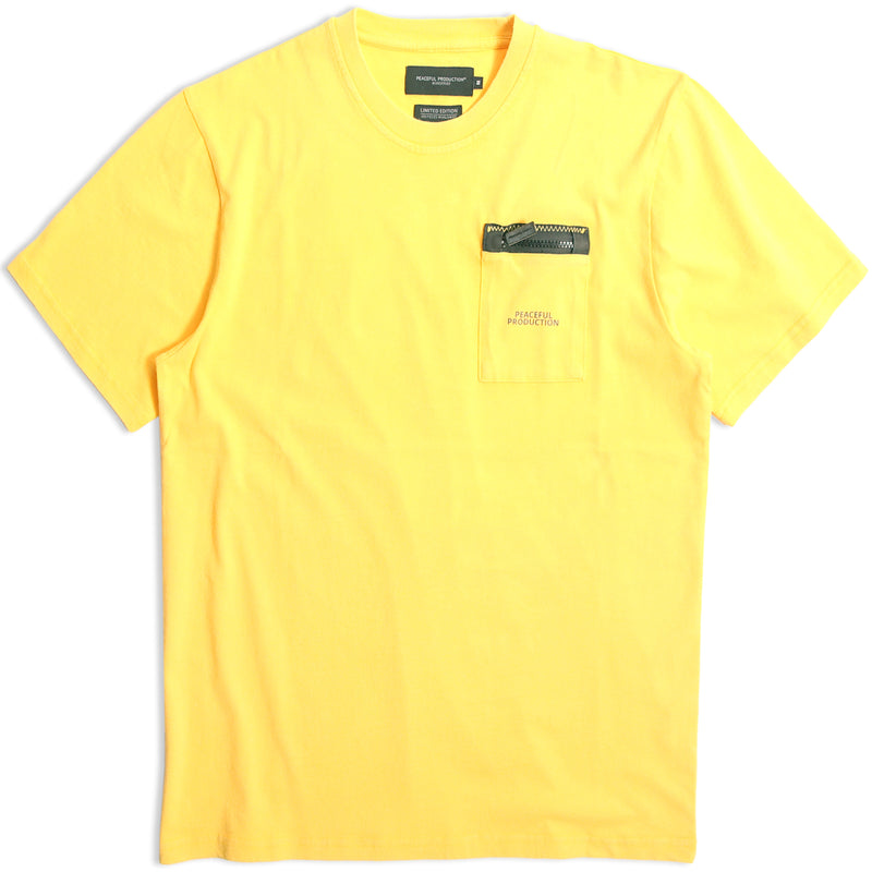 Pocket T-Shirt Yellow - Peaceful Hooligan 
