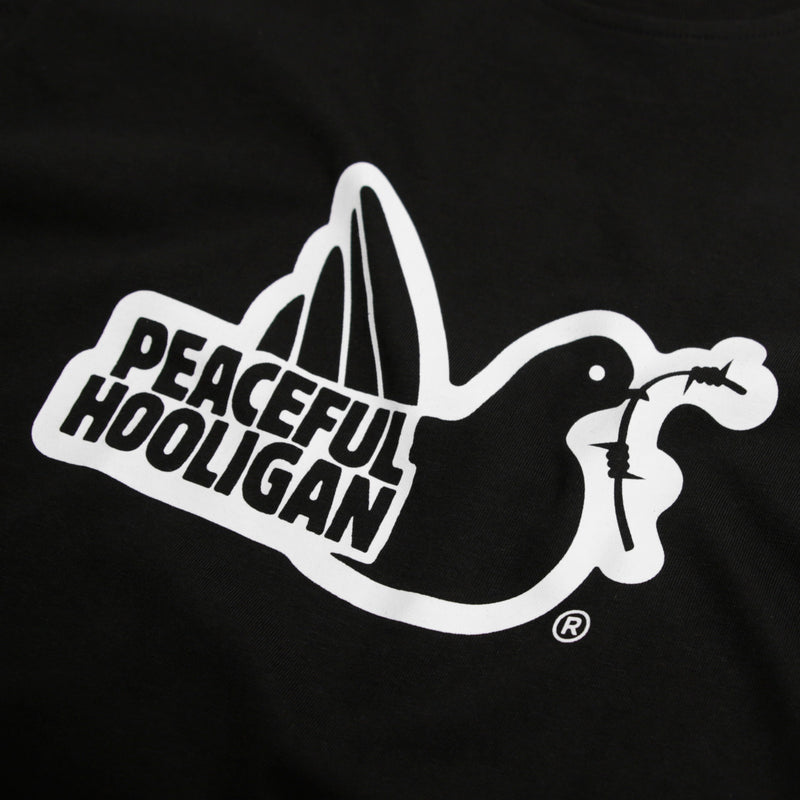 Outline T-Shirt Black - Peaceful Hooligan 